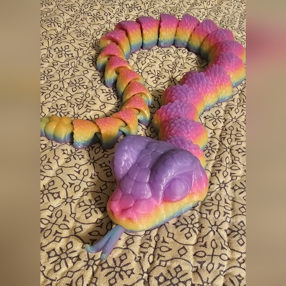 3d printed glow in dark snake